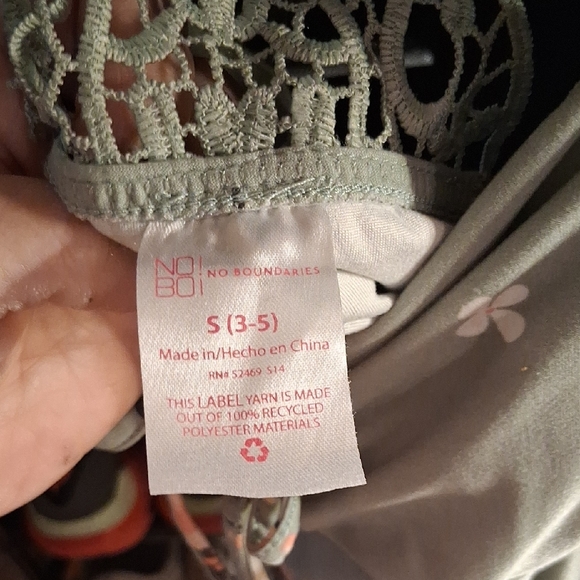 No Boundaries Gray Floral Tie-Front Camisole Dress - Picture 5 of 9